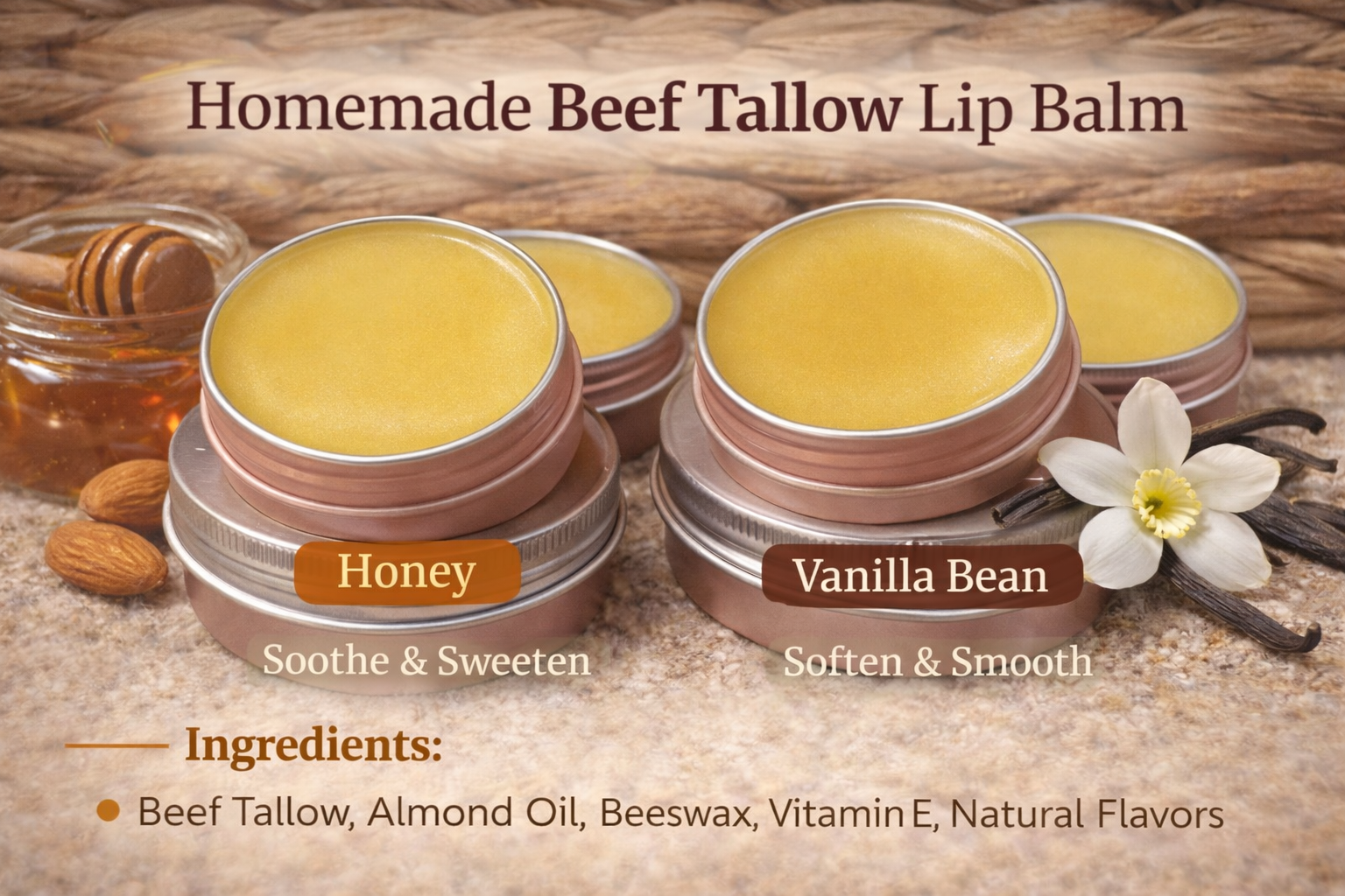 Beef Tallow Lip Balm